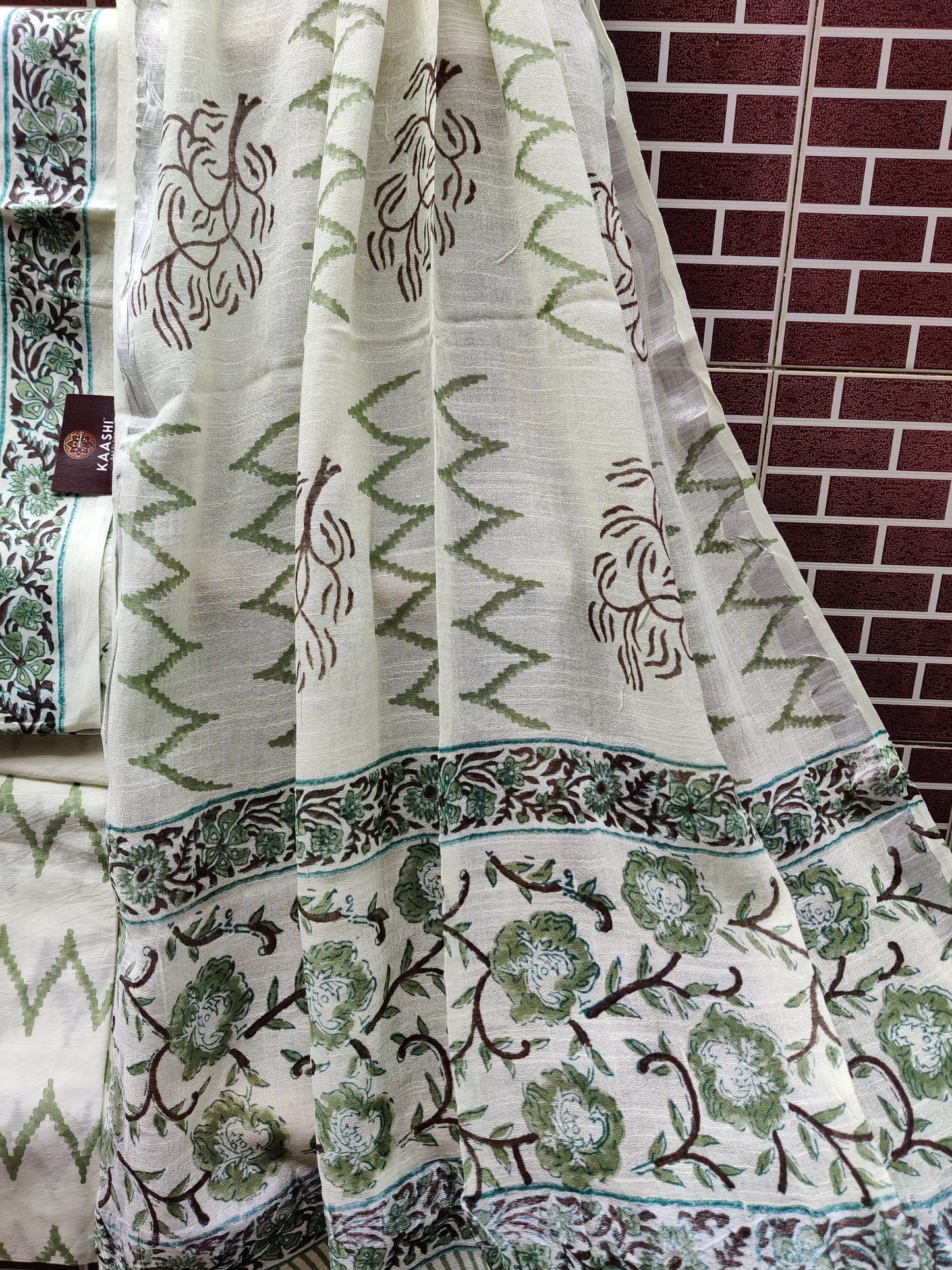 Mint Green HBP Cotton Suit with Linen Dupatta CLHB-0003