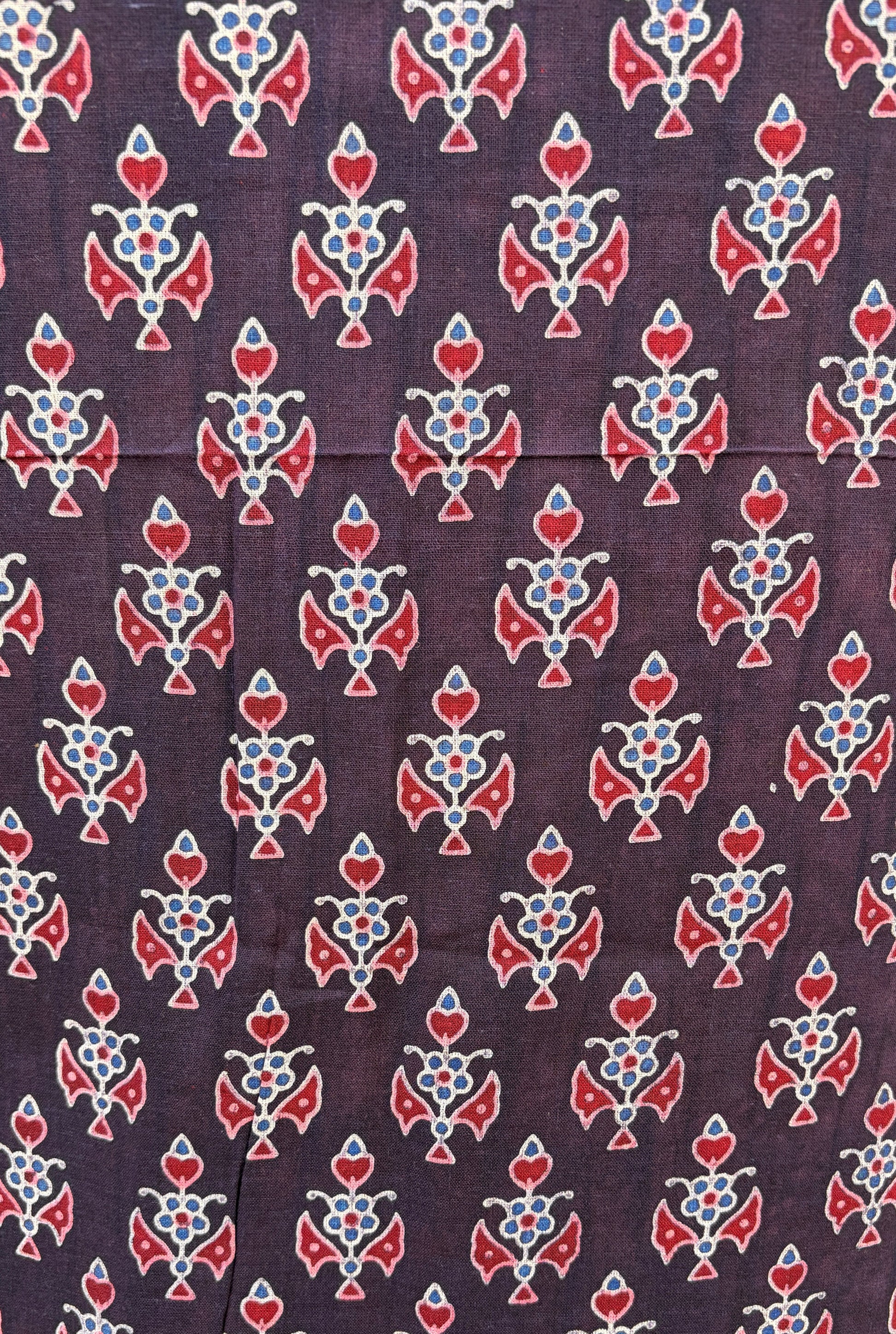 Black Ajrakh cotton suit with barmer patchwork dupatta